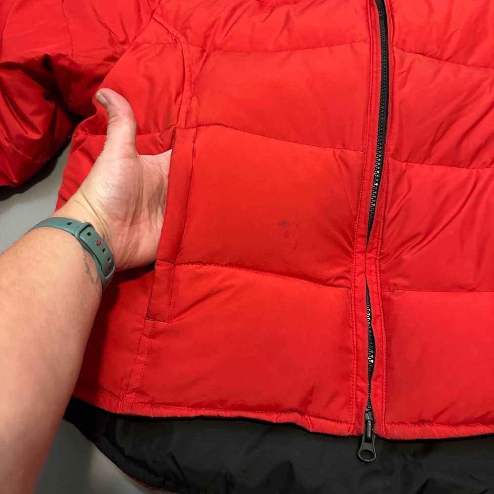 Bernardo Down Puffer Jacket Red Hooded Zip Front Women's Size L - Picture 4 of 13